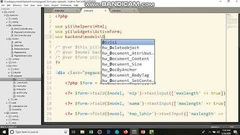 Yii2 menggunakan komponen Dropdownlist Model - impelemtasi relasi table