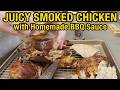 Juicy Smoked Chicken with Homemade BBQ Sauce