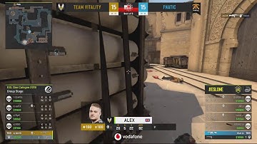 CS:GO - Vitality ALEX great 1v2 clutch vs fnatic