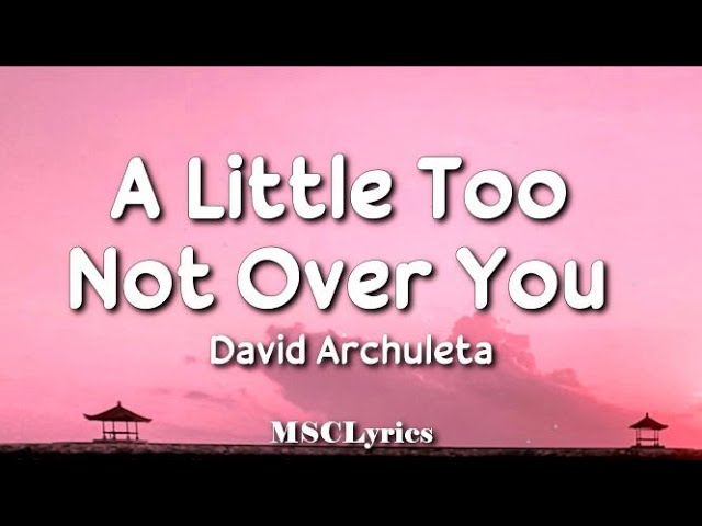 A Little Too Not Over You - David Archuleta (Lyrics)🎵 class=