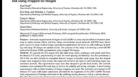 Deep convolutional neural network for segmentation of thoracic OARs using cropped 3D images