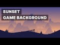 Sunset Landscape Game Parallax Background