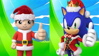 Sonic Dash vs Tag with Ryan: Santa Sonic vs Santa Ryan! Who is faster? 🎅🎄 screenshot 3