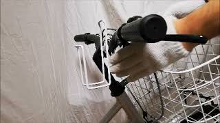 結束バンドでドリンクホルダーを取り付ける