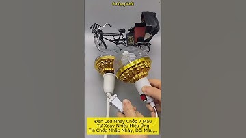 Đèn Led Xoay 7 Màu Vũ Trường Kèm Đui Cắm Nháy Chớp Theo Nhạc  #giadungnadi #denled #trangtritet