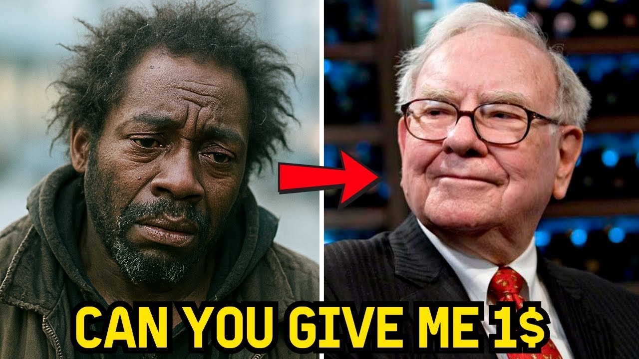 Homeless man asks Warren Buffett "can you give me 1$"  Buffett's response is Shocking!