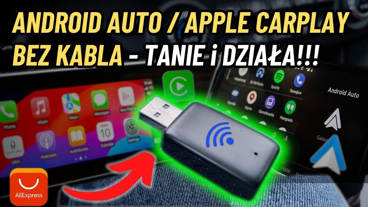 ТЕСТ - ANDROID AUTO / APPLE CARPLAY CABLELESS WIRELESS - АДАПТЕР BLUETOOTH WiFi