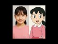 Dàn nhân vật hoạt hình Doraemon hóa người thật Shizuka đẹp hơn bản gốc