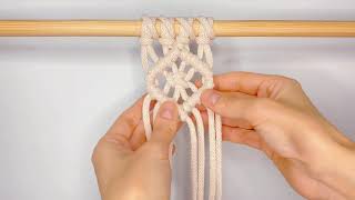 DIY Macrame Pattern: Diamond Pattern #1- Small Diamonds