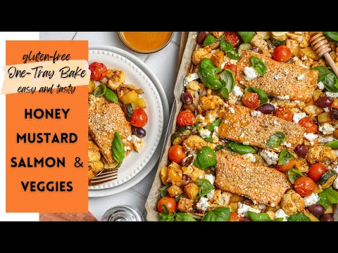 Honey Mustard Salmon & Veggie Tray Bake, Gluten-Free Recipes