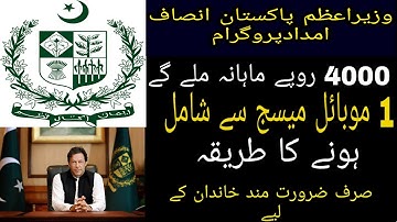 HOW TO APPLY FOR INSAF IMDAD PROGRAM AND GET 12000 RS. | CHAND