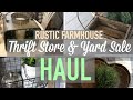 Rustic Farmhouse Thrift Store & Yard Sale Haul | Farmhouse Decorating Ideas