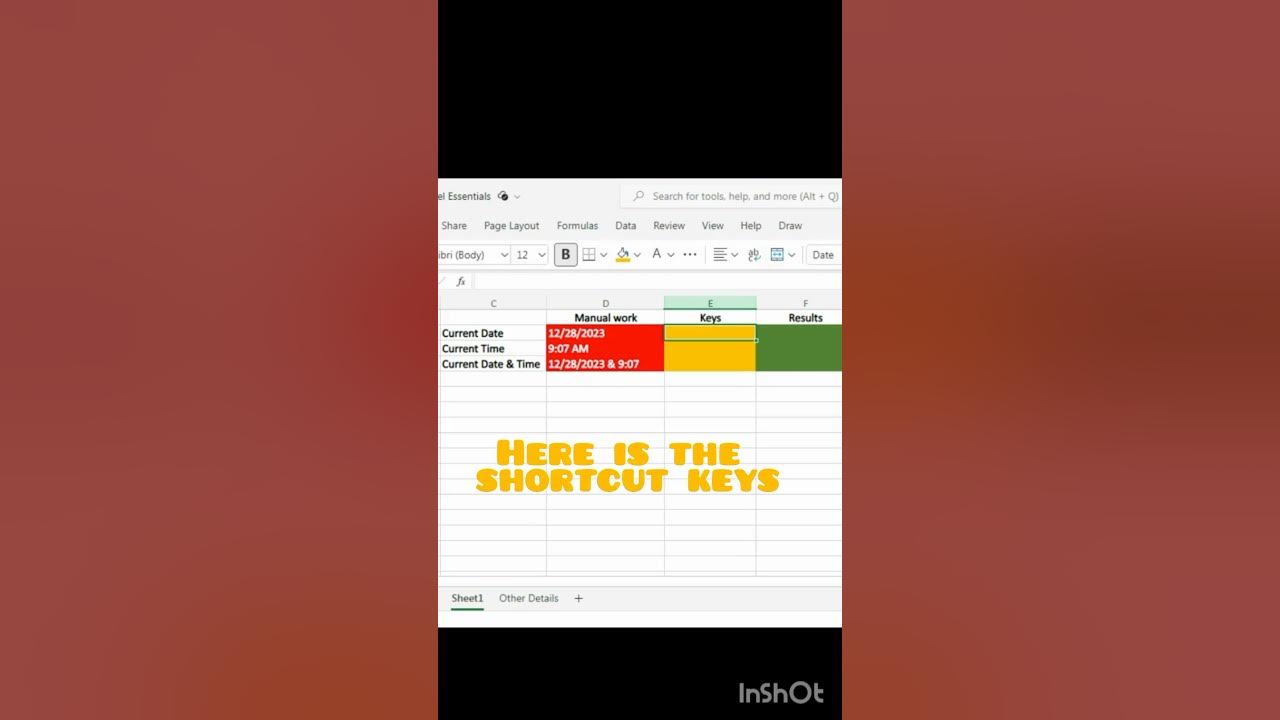 Ms excel shortcut for date time exceltricks excel excelfansonly 
