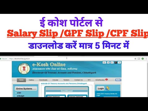 Salary Slip,GPF/CPF Slip and Employee Details Of Chhattisgarh CG Govt Employee