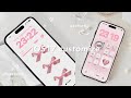 Ios 17 aesthetic customization  pink theme  custom iphone theme widgets icons tutorial