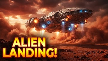 Alien Starship Descends on Mars — Epic Cinematic Moment!