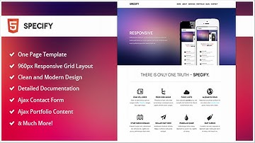 Specify - One Page HTML Template | Themeforest Website Templates and Themes