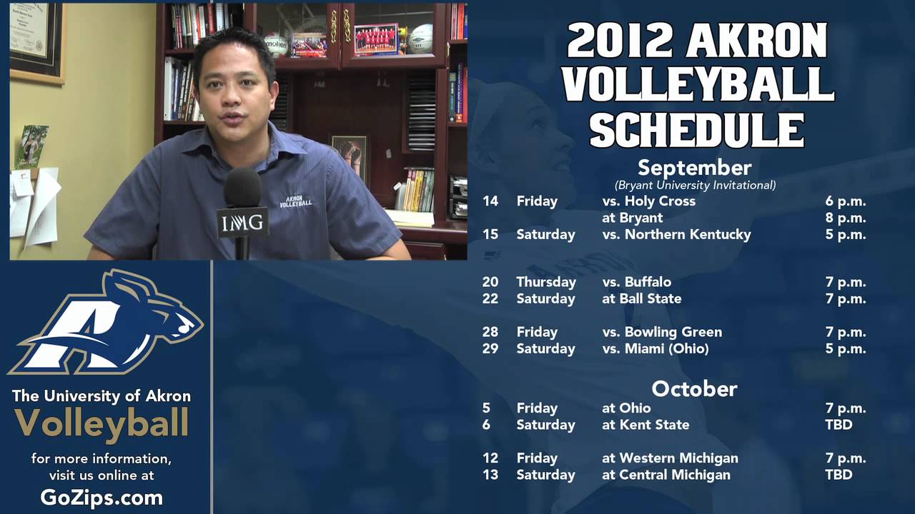 Akron Volleyball 2012 Schedule Release YouTube