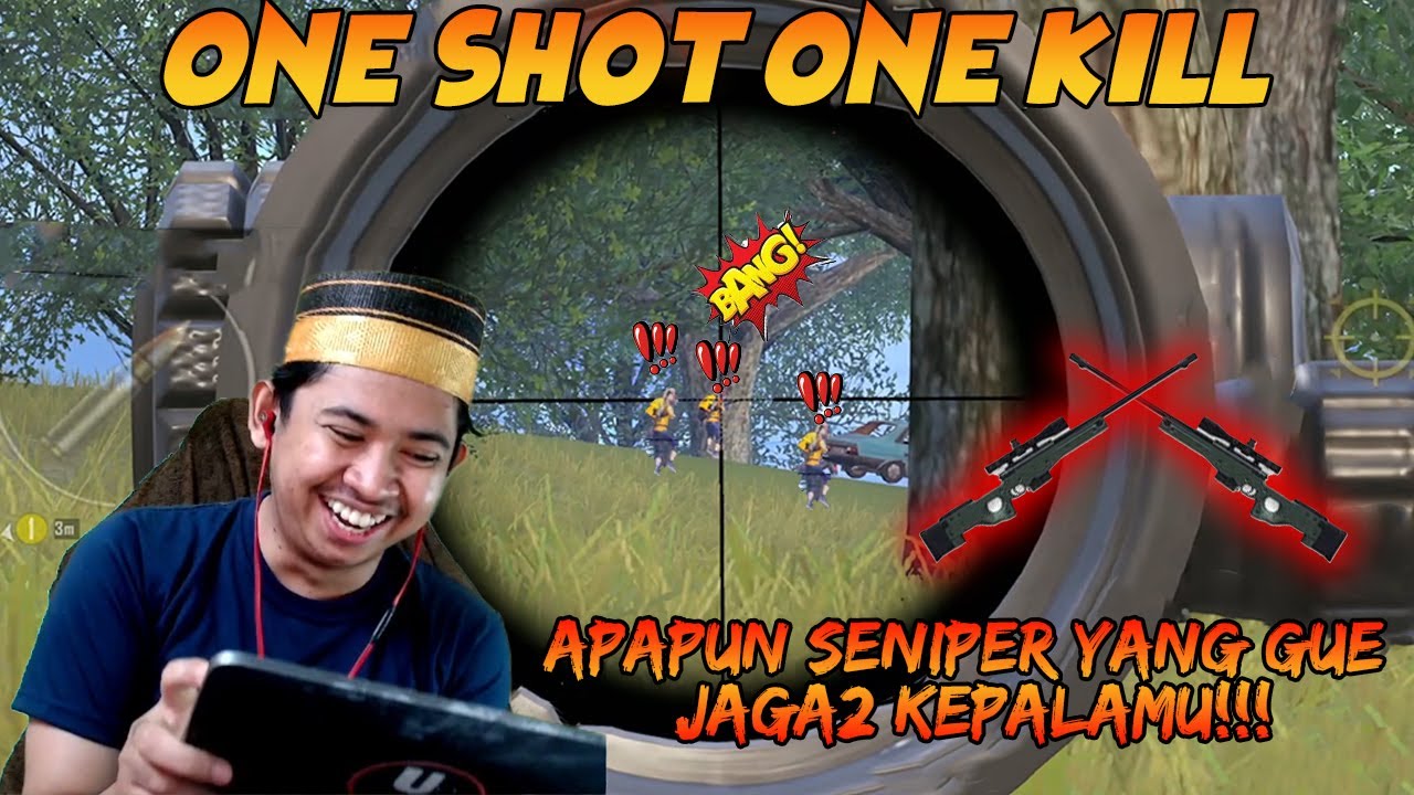 ONE SHOOT ONE KILL!!! DI TANTANG CHALLANGE PAKE SENIPER!? WALAUPUN SUSAH AUTOO HAJAR!  | PUBG Mobile