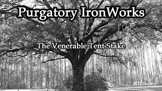 Forging A Blacksmith Making A Tent Stake