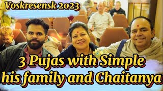 3 Pujas With Simple, His Family And Chaitanya. Sahaja Yoga Festival In Voskresensk.2023