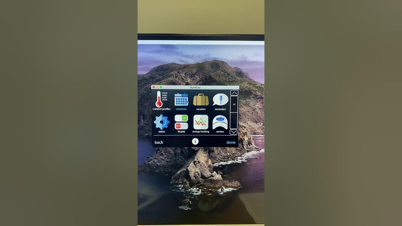 Carrier Infinity thermostat how to program and set the schedule YouTube