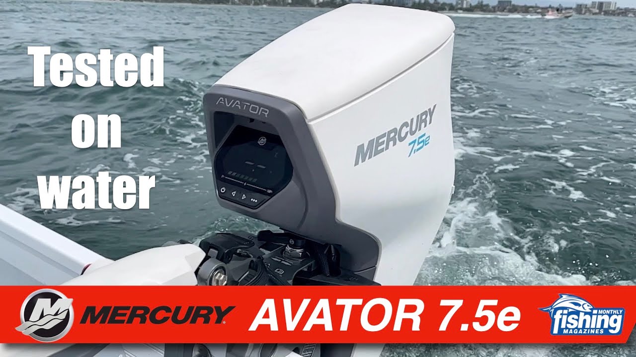 Electric Outboard  Mercury Avator 7.5e on the water 