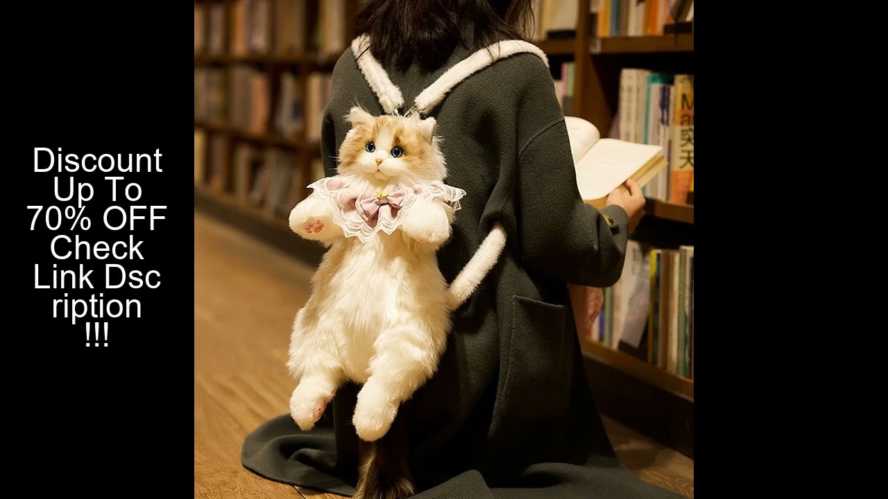 Mini Calico Backpack Simulation Cat Bag Backpack Girls backpack Doll Plush Friend Girlfriend Surpris