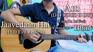 Jaavedaan Hai 1920 Evil Returns Easy Guitar Chords Lessoncover, Strumming Pattern, Progressions
