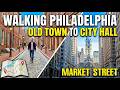 Walking 🚶Philadelphia: Old City to City Hall via Market Street (4K Virtual Walk)