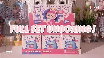 LABUBU POPMART THE MONSTERS WACKY MART SQUISHY 🍙 PENDANT BLIND BOX FULL SET ASMR UNBOXING & REVIEW✨