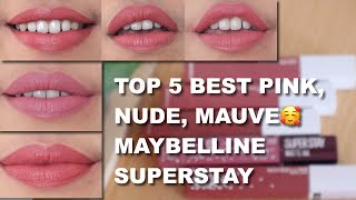 TOP 5 BEST PINK,NUDE ,MAUVE MAYBELLINE SUPERSTAY MATTE INK |PECINTA PINK WAJIB TONTON|Maria Soelisty screenshot 4