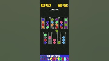 Ball Sort Puzzle Level 1482 🎯 All level without extra tube 😂Game Walkthrough😘
