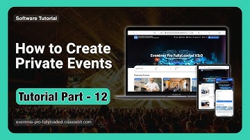 How to Create Private Event | Part - 12 | Eventmie Pro FullyLoaded V2.0 | Classiebit Softwares#event