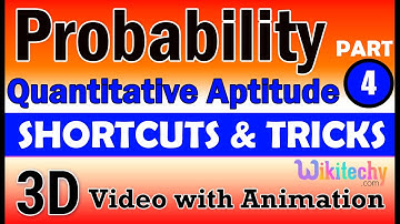 Probability 4 aptitude test questions and answers with solutions online videos lectures  tips