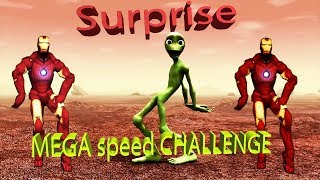 MEGA speed dance CHALLENGE Green frog and alien super fun a football lot of dance
