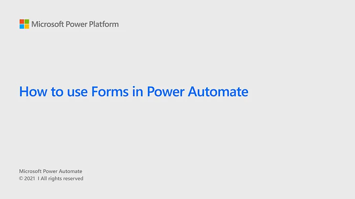 How to use forms in Power Automate