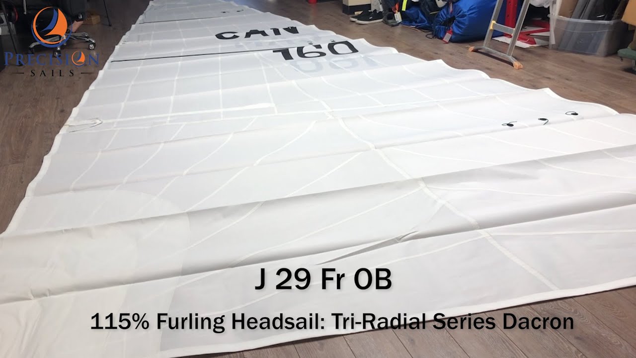 J 29 Fr Ob  115% Furling Headsail | Precision Tri-Radial Dacron Series