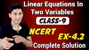 Ex- 4.2 | Class- 9 | NCERT Solutions | Linear Equations In Two Variables Class-9 Ch-4 by Ujjwal Jha