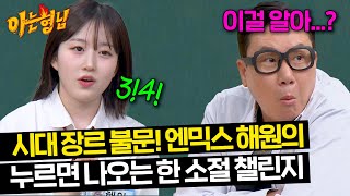 다 잘하는 농담곰💕 엔믹스 해원의 시대를 거스르는 '한 소절 챌린지' | 아는 형님 434회 | JTBC 240518 방송