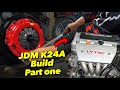 K24 Clutch Install !! Sam&#39;s K Swap Integra Build Starts NOW!