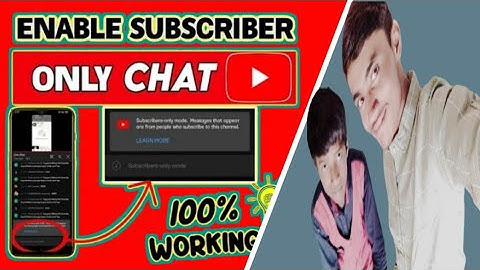 How To Enable  SUBSCRIBER ONLY CHAT On Youtube Live Stream | Subscriber Only Chat Kaise Chalu kare |