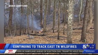 Tracking East Tennessee wildfires Map Of Wildfire In Tennessee