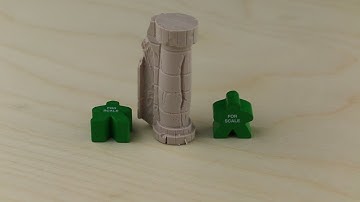 Large Ruined Column - Board Game Pieces from The Game Crafter