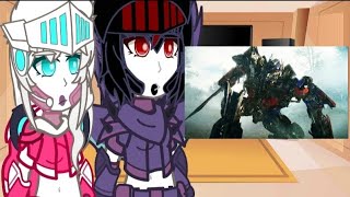 transformers cyberverse girls react bayverse optimus (part 1)