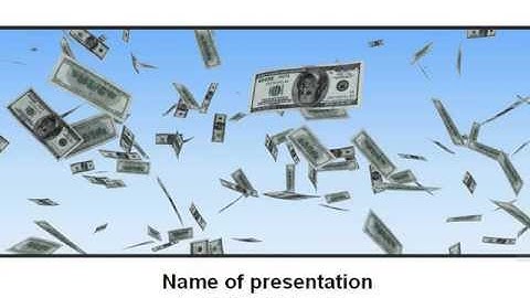 Flying Dollars PowerPoint Template by PoweredTemplate.com