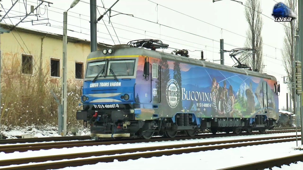 Locomotiva "Bucovina" 🚊❄ LEMA 480 007-0 in Gara Curtici Train Station - 14 January 2022