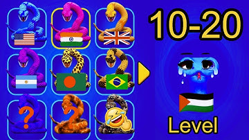 Snake Run Race 3D Running Game:- Gorom dim | gameplay Part 2 | Level 10-20 ( Android, offline game |