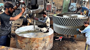 21Days Machining Process of 3Ton Industrial Gear with 100yrs old Technology