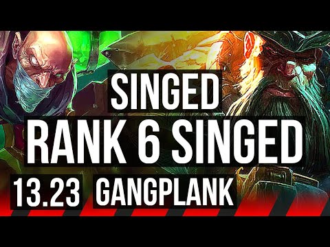 SINGED vs ILLAOI (TOP), Rank 4 Singed, 6/0/1, Dominating, EUW Grandmaster